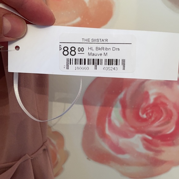 The siista’r mauve low back high low dress with bow - Picture 3 of 4